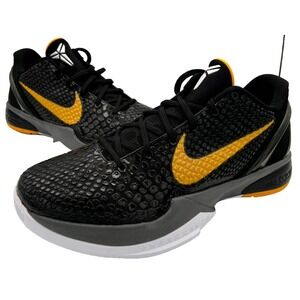 Nike Zoom Kobe 6 429659-002 Mens 11 Basketball Shoes Black Del Sol Sneakers